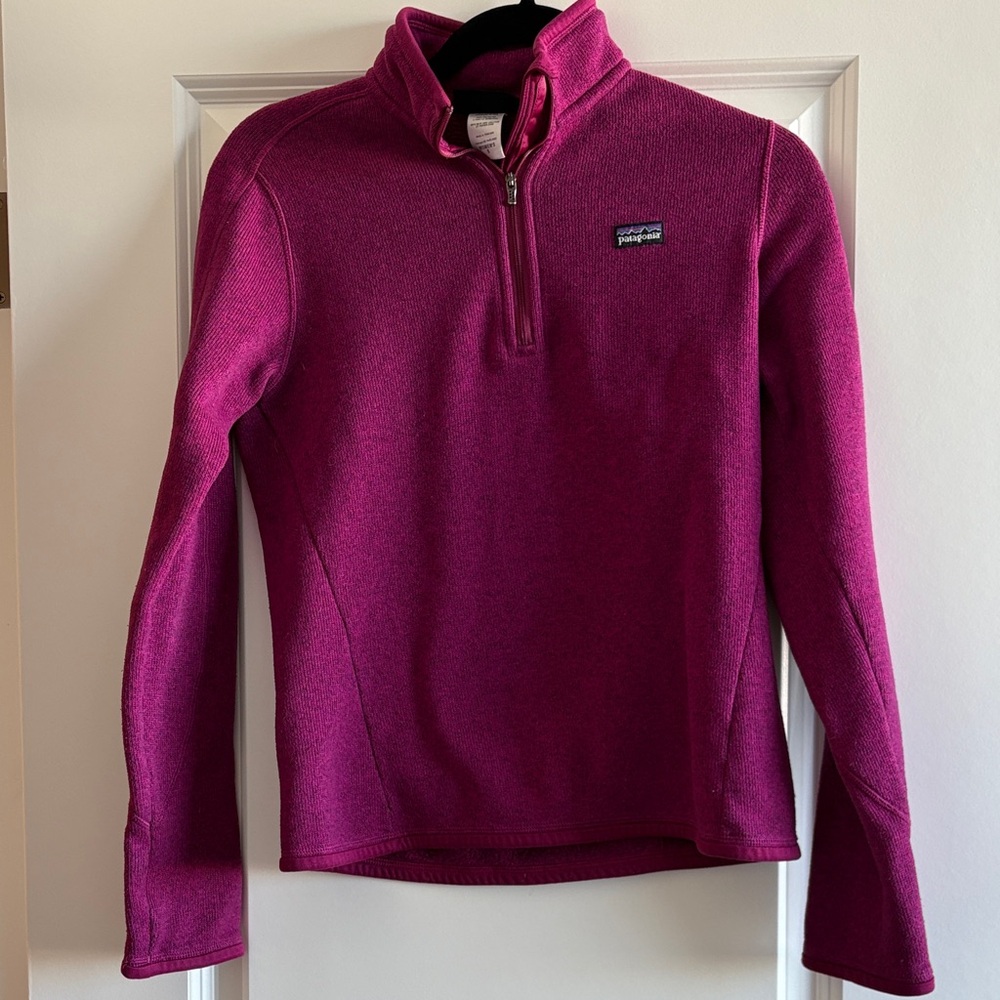 Patagonia Magenta Quarter-Zip Fleece